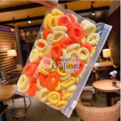 Elastice pentru codite Cod EL042FF, set 100 bucati Galbene mixt